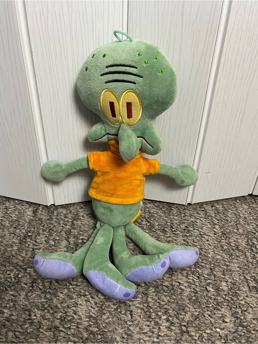 Squid Plush Reptile Toy - Green with Orange Shirt